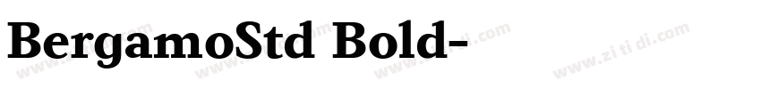 BergamoStd Bold字体转换